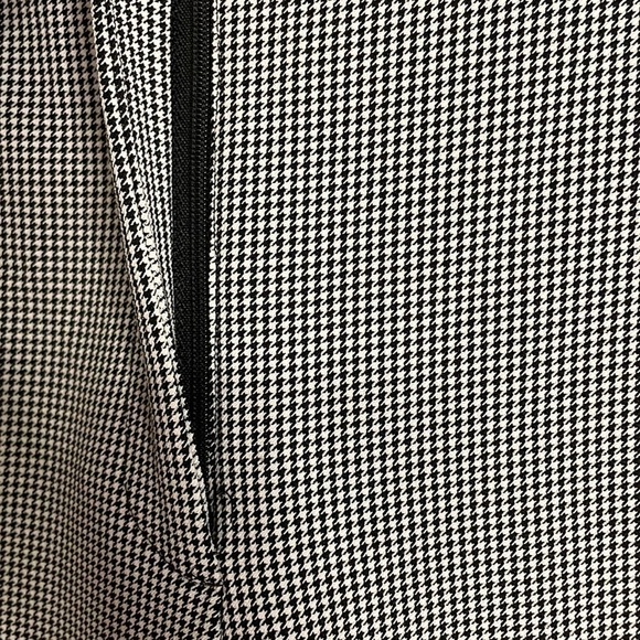 VTG 90s Career Business Pants Houndstooth Waist Trouser 10P Gray Contemporary - Picture 5 of 10